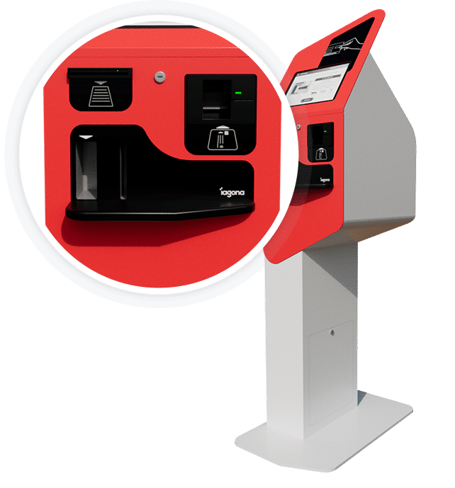 Borne de remise chèques